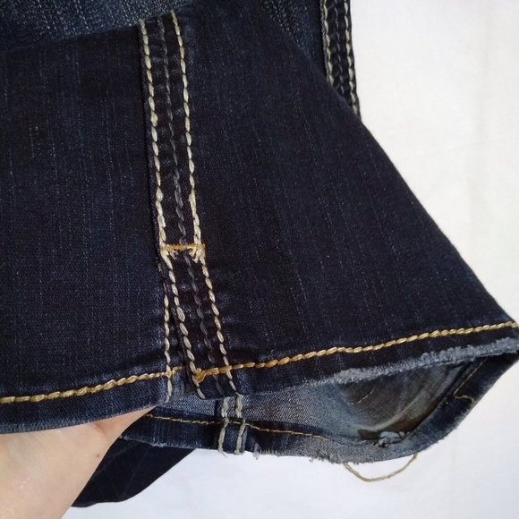 Silver Jeans Frances size 29 -L31 Bootcut Dark Wash Denim Low rise Thick Stitch - Picture 11 of 11
